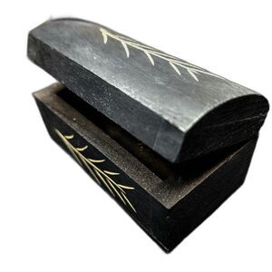 Small black wooden box, trinket box
